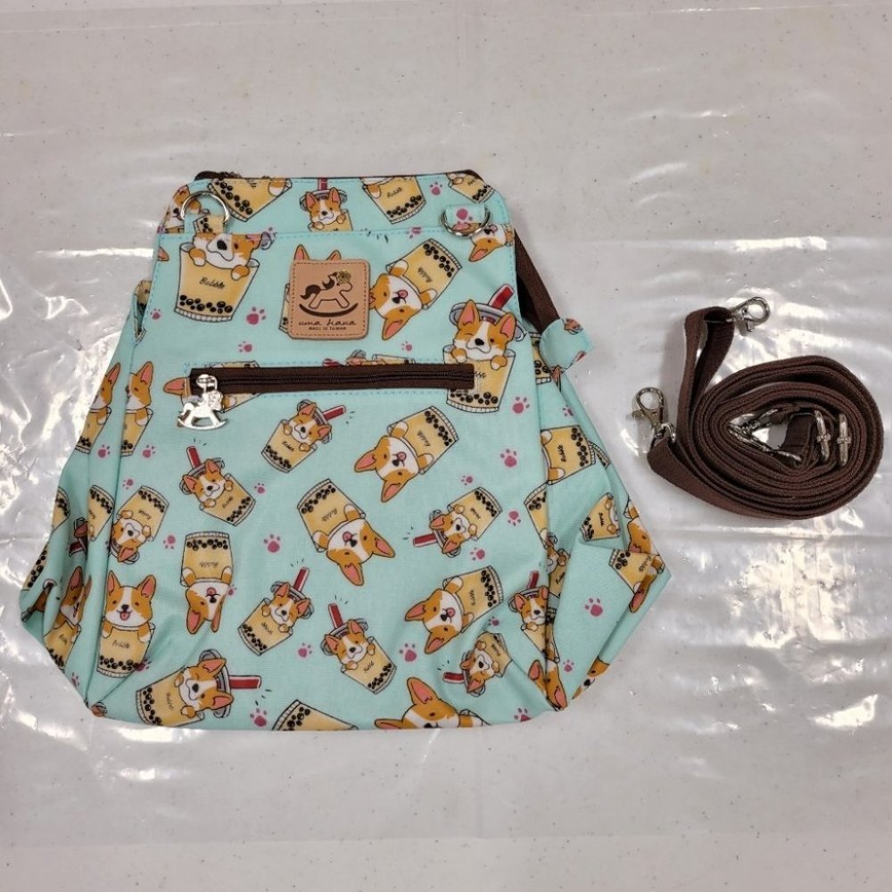 Waterproof Boba Corgi Shoulder Crossbody Backpack Bag - Picture 9 of 14